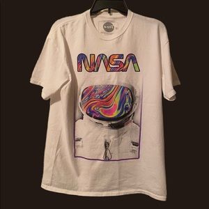 Men’s NASA Astronaut T-shirt Neon On White